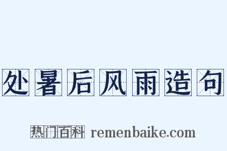 处暑后风雨造句是什么意思的图片